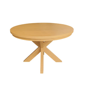 Griffin Farmhouse Dining Table Oak Veneer Solid Wood Base for Modern Room Entertaining