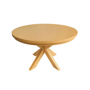 Griffin Farmhouse Dining Table Oak Veneer Solid Wood Base for Modern Room Entertaining