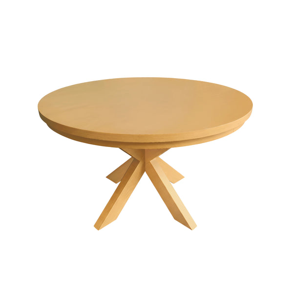 Griffin Farmhouse Dining Table Oak Veneer Solid Wood Base for Modern Room Entertaining