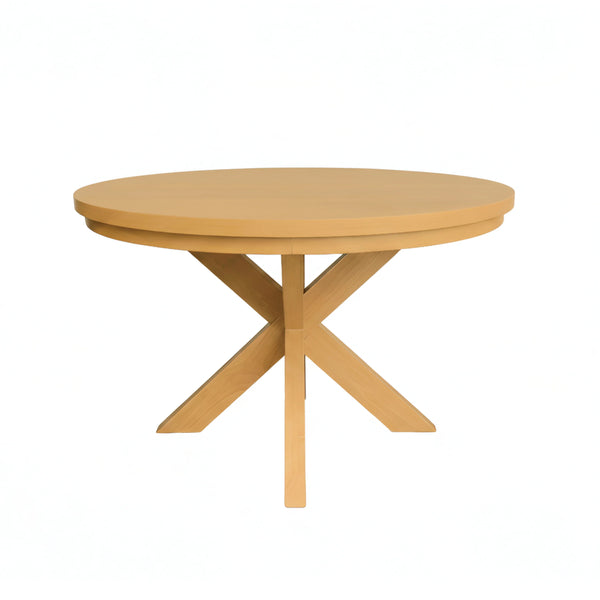 Griffin Farmhouse Dining Table Oak Veneer Solid Wood Base for Modern Room Entertaining