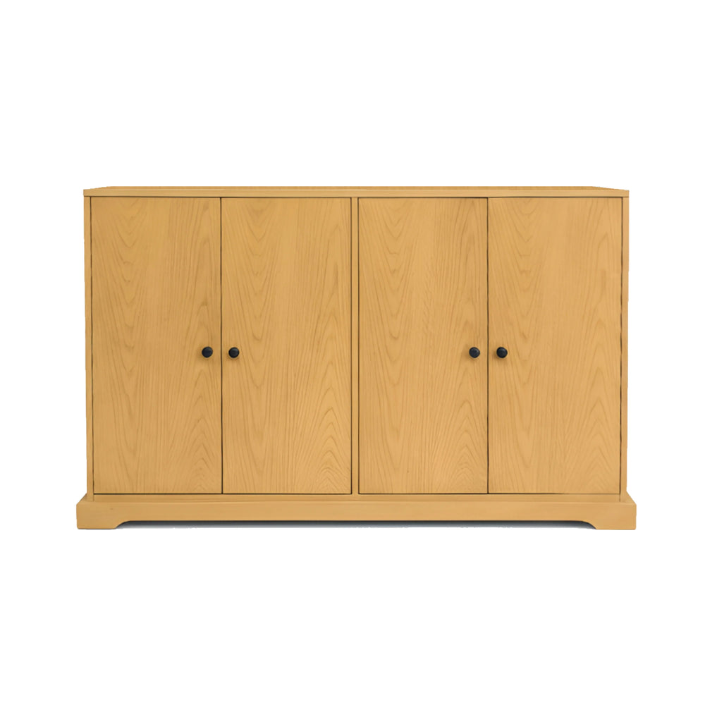 Alpine Furniture Griffin Oak Veneer Sideboard with Plinth Base for Dining and Living Spaces 838-06