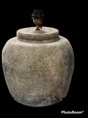 Lilys Approx.21 Inch High Rustic Vintage Sandstone Table Lamp 8380