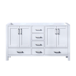 English Elm White Double Sink Vanity 60" W - Elegant Solid Wood Design With Ample Storage & Soft-Close Features B2731P258868-GIGA