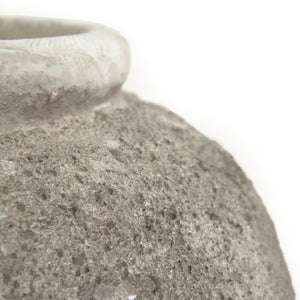 Zentique Distressed grey vase with hand‑distressed patina, polyresin sculpted silhouette for rustic modern décor W11 x H17 x D11 8383L A717