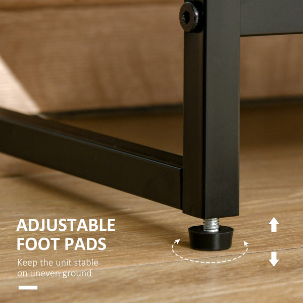 English Elm HOMCOM 7-Drawer Dresser with Steel Frame and Wooden Top, Foldable Fabric Drawers for Organized Living Spaces Dark Gray W2225P229651