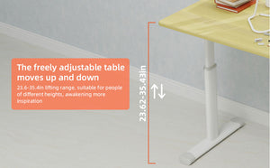 English Elm Adjustable Study Desk – Ergonomic Height-Adjustable Workspace For Kids & Adults, Compact Design W1935P338359