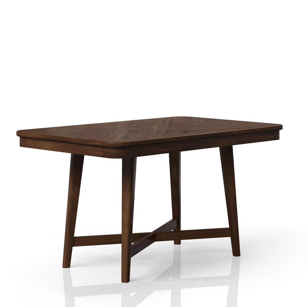 English Elm Mid-Century Cherry Dining Table 54" x 34" Solid Wood + MDF Old World Finish Space-Saving Design B2699P206758