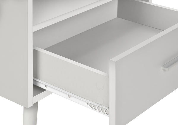 English Elm Accent Side Table Rustic Grey Laminate Compact Storage Cabinet Transitional Bedroom White B2710P461711