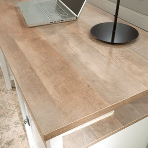 English Elm Desk, Modern Cottage-Style With White Finish & Wood-Tone Top - Perfect For Small Spaces & Easy Assembly B356P402733