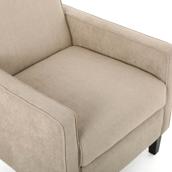 English Elm Christopher Knight Home® - Minimalist Push Back Chair with Thick Cushion and Birch Wood Legs for Stylish, Durable Comfort Natural 57444.00