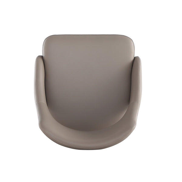 English Elm Tremont Metal Vegan Leather Dining Chair In Taupe - Modern Comfort With Industrial Style & Easy Care B365P397739-GIGA