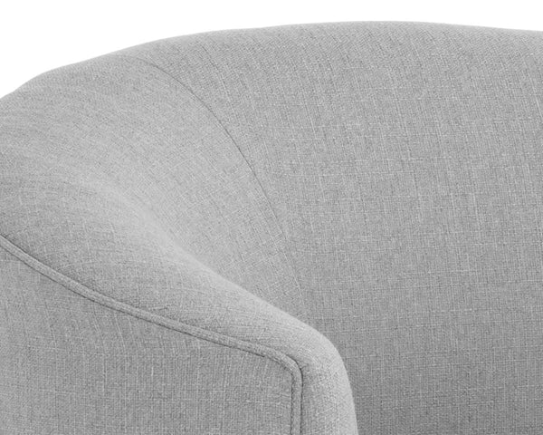 Sunpan GRIMALDI Swivel Armchair - Modern Comfort in Liv Dove Fabric, Sustainable Design for Everyday Elegance 108555