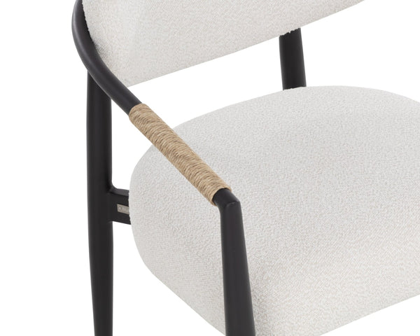 Sunpan MARITA Outdoor Dining Armchair - Contemporary Wicker Weave for Stylish Patio Comfort and Durability Black 112101V