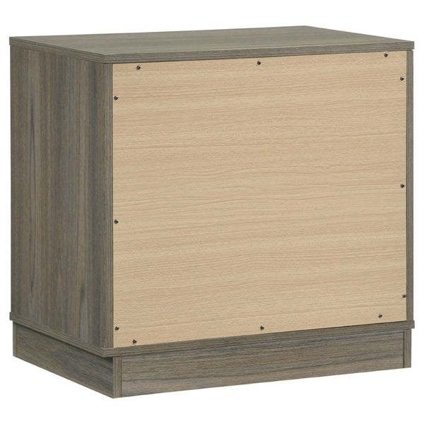 English Elm Lincoln Queen Bedroom Set with Led Headboard Italian Modern Natural Wood Finish B062S01819