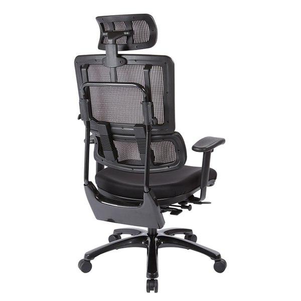 OSP Home Furnishings Vertical Mesh Back Ergonomic Office Chair with Lumbar Support and Synchro Tilt 99663BHRB-30