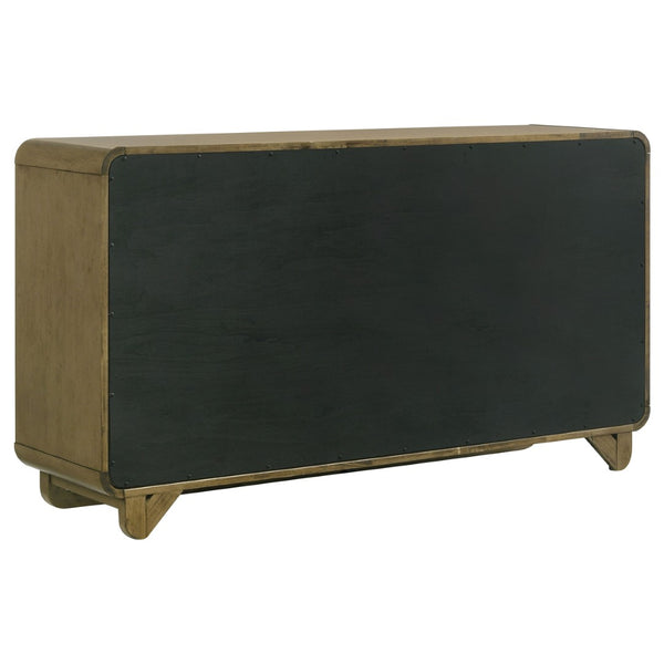 English Elm Tully 6-Drawer Dresser In Warm Nutmeg Finish - Stylish Storage Solution For Modern Bedrooms B062P374095-GIGA