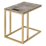 OSP Home Furnishings Norwich C-Table  Brown / Gold