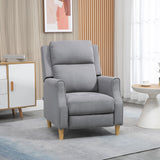 Contemporary Manual Recliner Chair with Footrest - Stylish Living Room Comfort