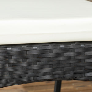 English Elm Outsunny Stackable Pe Rattan Outdoor Dining Chairs Set Of 2 With Cushions For Patios & Decks W2225P174004-GIGA