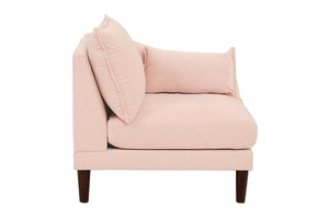 English Elm Beautiful Blush One Arm Chair Morgan Suede-Like Upholstery Plush Cushion Wood Legs Modern Luxury Seating 92 Pink 33 L x 17 W x 33 H B011P278576