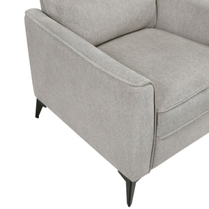 English Elm Modern 3-Piece Sofa Set With Loveseat & Chair – Stylish Tan Microfiber, Durable Black Metal Legs B011S01754