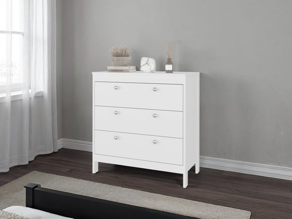 English Elm Libby 3 Drawer Compact Dresser Elevated Frame Wengue Melamine Bedroom Storage B097P480473
