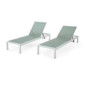 English Elm Christopher Knight Home® - Cape Coral Chaise Lounge - Adjustable Outdoor Lounger With Rust-Resistant Frame & Easy Mobility 57592.00GRNMP2