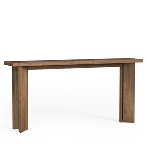English Elm 2-tier Industrial Console Table Rustic Wood and Black Metal Frame Entryway Sofa T3971P464066