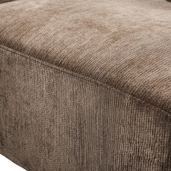 English Elm 140" Curved Sectional Sofa Plush Lamb Wool Upholstery 3 Piece Modular Living Room Set Brown N767P384981R