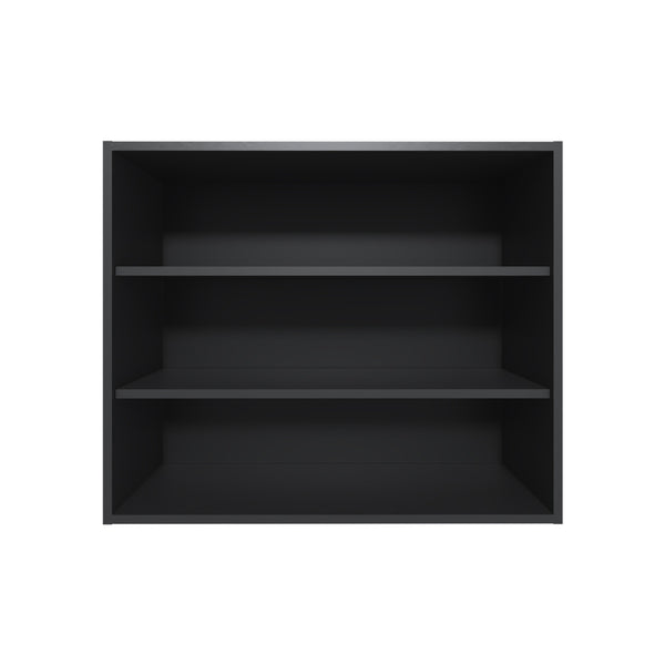 English Elm Wally 36" Wide 3-Tier Open Wall Cabinet with Spacious Shelves for Kitchen, Living, Office Storage and Decor Black 26.6 L x 78 W x 9 H B070P254763