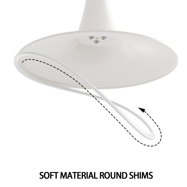 English Elm 31.5" Mid-Century White Round Dining Table with Pedestal Base, MDF Top, Seats 2-4, Sleek Design W2189131694