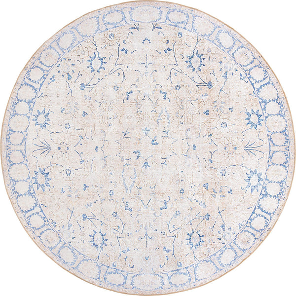 Unique Loom Timeless Bartholomew Machine Made Overdyed Rug Beige, Violet/Red 7' 7" x 7' 9"