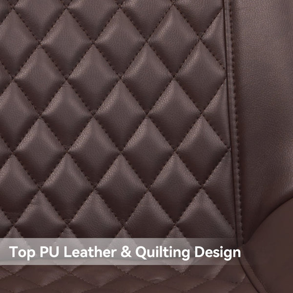 English Elm Modern Dining Chairs Set Of 2 - Pu Leather Upholstered Comfort With Metal Legs For Kitchen Dining T3950P394499