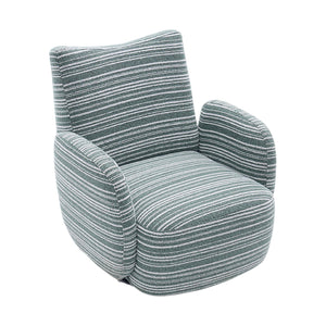 English Elm Modern Boucle 360° Swivel Leisure Chair with High‑Resilience Sponge, Supportive Curve, 550lb Capacity Mint Green W395P355484