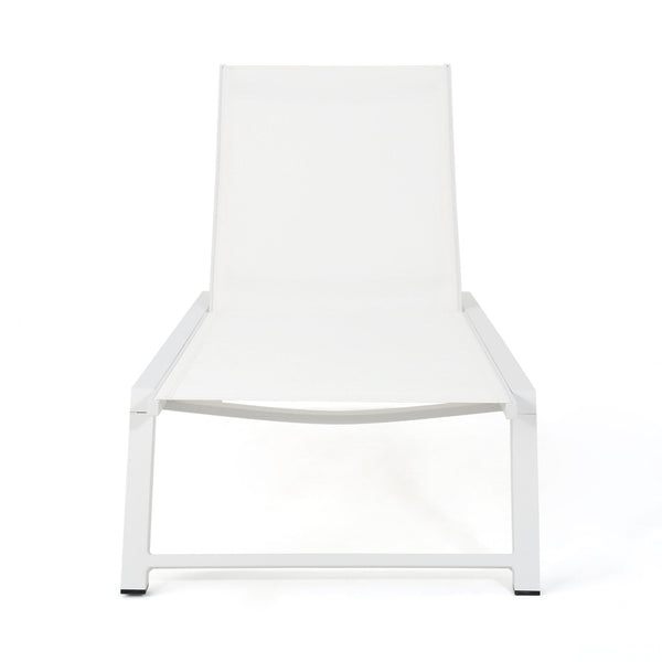 English Elm Christopher Knight Home® - Myers Chaise Lounge - Modern Outdoor Seating With Adjustable Backrest, Durable Aluminum Frame & Mesh 61407.00WWHIMP2