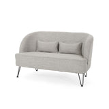 Christopher Knight Home® - Noble House - Nilton Modern Fabric Loveseat with Hairpin Legs