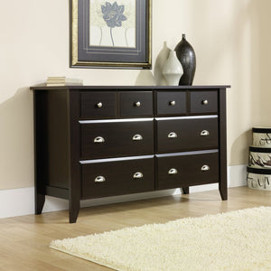 English Elm Dresser, Contemporary Black Storage Solution With Smooth-Gliding Drawers For Any Room Space B356P402811