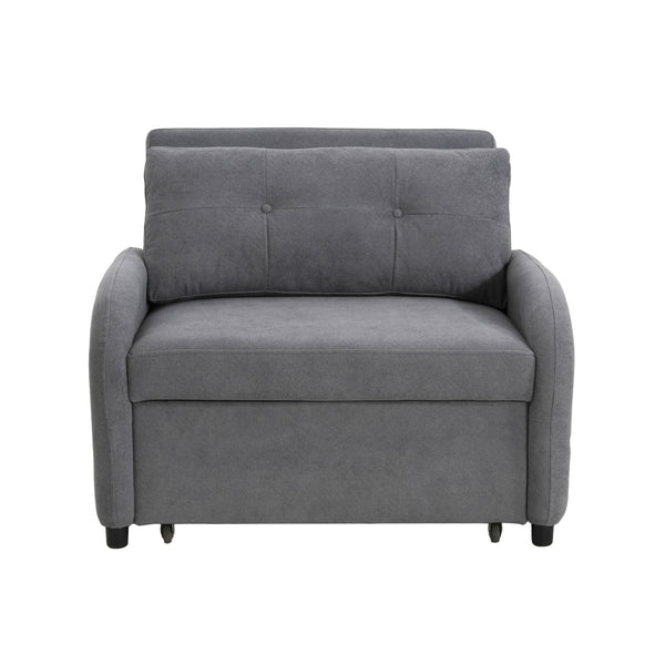 English Elm Christopher Knight Home® - (Old 3-in-1 Convertible Sleeper Sofa Bed with Pillow & Pocket, Compact Loveseat with Pull-Out Bed and Wheels Grey N765P34284849G
