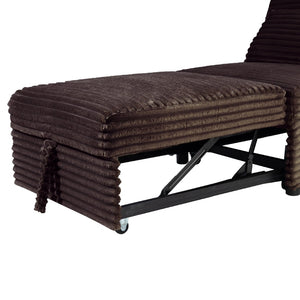 English Elm Convertible Corduroy Chair Sleeper with Pull Out Bed for Cozy Guest Rooms B089P421163