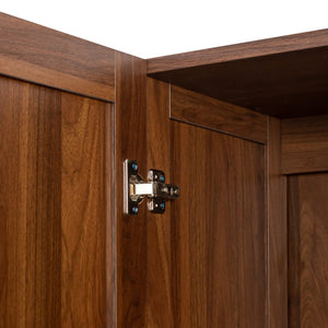 English Elm Pantry Tall Cabinet with 2 Doors & 3 Adjustable Shelves for Versatile Kitchen, Laundry, OfficeStorage W331S00185