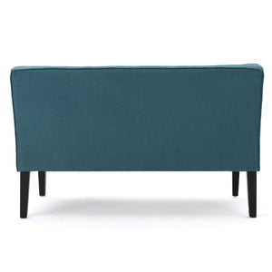 English Elm Christopher Knight Home® - Loveseat - Stylish Teal Upholstered Loveseat With Birch Legs For Modern Comfort & Chic Home Decor 57659.00DTE