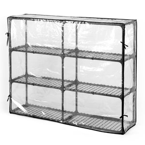 English Elm 4-shelf Wire Shelving Unit with Dust Cover Heavy Duty Steel Rack for Garage Storage W285P166901