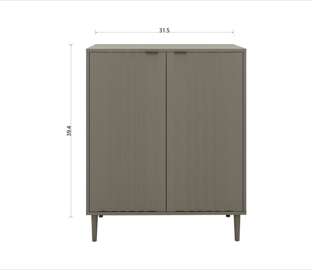 English Elm Modern Kitchen Storage Cabinet Antique Grey Engineered Wood with Versatile Shelving, Durable Design, Space-Saving Elegance W2139P306373