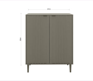 English Elm Modern Kitchen Storage Cabinet Antique Grey Engineered Wood with Versatile Shelving, Durable Design, Space-Saving Elegance W2139P306373