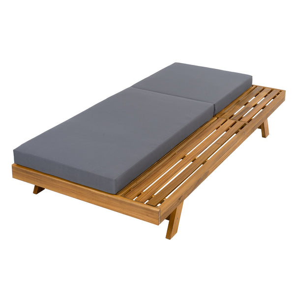 English Elm Christopher Knight Home® - Lounge Chaise Set - Durable Acacia Wood With Water-Resistant Cushions For Stylish Outdoor Comfort N770P253442T_65429.00CUSHDGRY