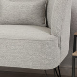 Christopher Knight Home® - Noble House - Nilton Modern Fabric Loveseat with Hairpin Legs