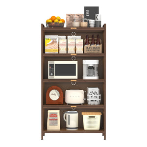 English Elm 57'' Tall Metal 4 Flip Doors Cabinet Walnut - Durable Steel, Space-Saving 4-Tier Storage for Home & Office W3387P363520