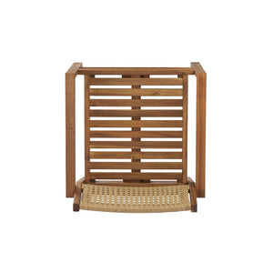 English Elm Dining Chair Set of 2 Wicker and Acacia Wood for Indoor or Covered Patio Use Natural Stained N776P381115N