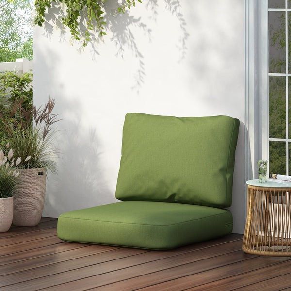 English Elm Christopher Knight Home® - Noah Outdoor Club Chair Cushion Set - Durable Green Cushions For Stylish Patio Comfort & Easy Care N775P291454G