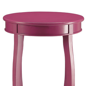 English Elm Purple Accent Table With Elegant Cabriole Legs & Open Shelf For Stylish Storage Solutions B062P209054-GIGA